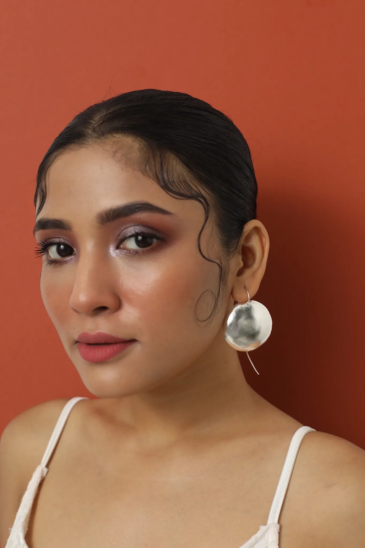 Silver Disc Earring