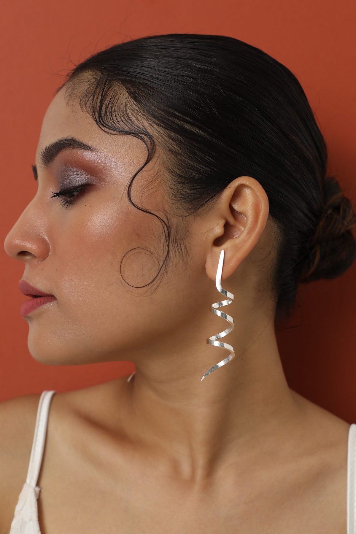 Silver Twirl Earring