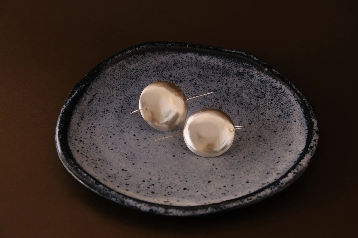 Silver Disc Earring