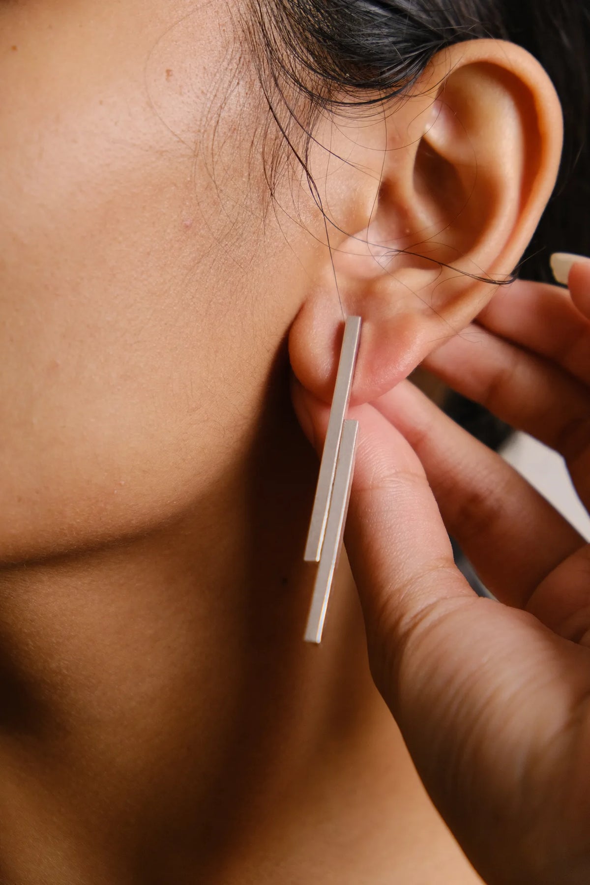 Dual Stick Earring