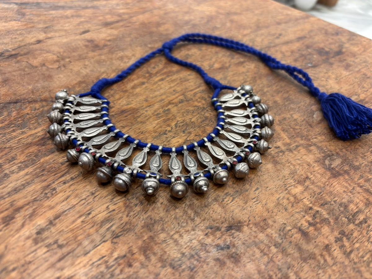 Vintage Blue Kajallata Neckpiece