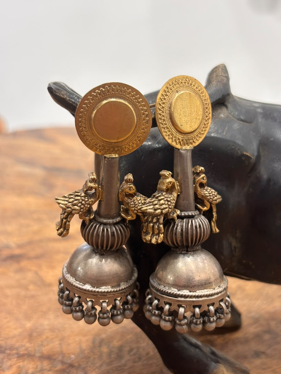 Vintage Peacock Jhumka