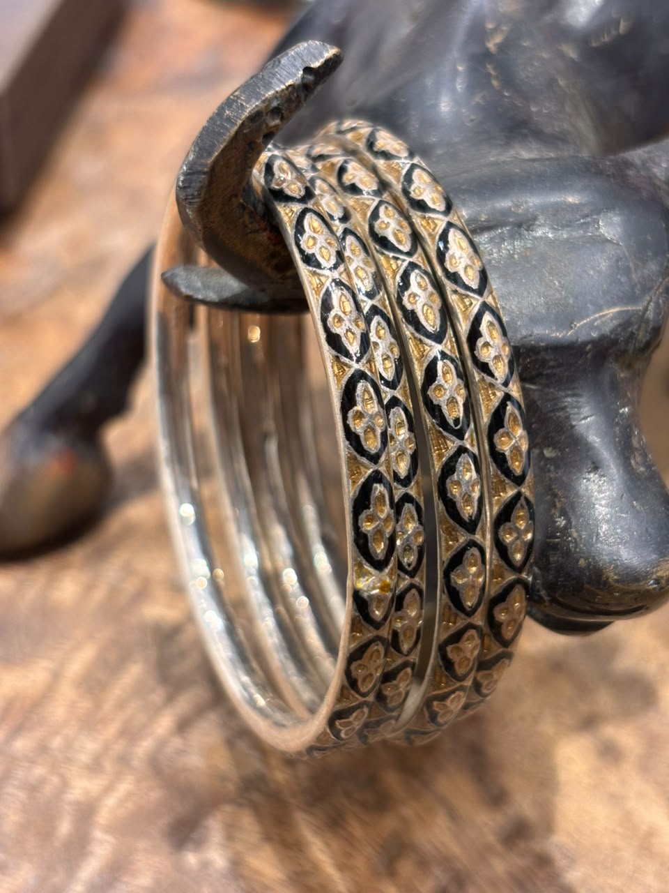 Vintage Gold Meena Bangle